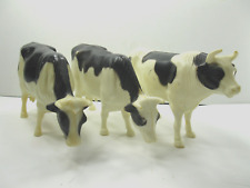 Nylint Hong Kong Lot 3 Vtg Hard Plastic Holstein Dairy Farm Cow Bull Animals picture