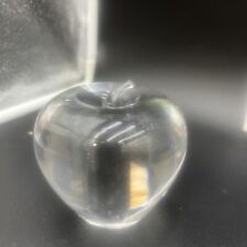Apple Clear Glass Paperweight picture