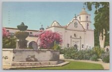 Postcard Famed Mission San Luis Rey California, Union Pacific, Posted 1954 picture