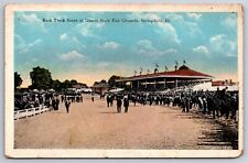 Springfield Illinois~State Fair Grounds~Race Track Scene~1920s Postcard picture