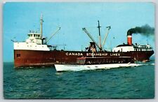 Postcard Canada Steamship Lines and Tour Boat St. Lawrence River picture