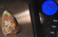 Australian Boulder Opal, 24ct Rough, Lapidary Shown Dry w/color, see VIDEO picture