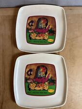 THE FLINSTONES PLATES DENNY’S 1989 VINTAGE  COLLECTIBLES Set of 2 picture