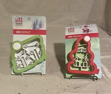 2 Good Cook Sweet Creations 3-D Mini~SANTA & Christmas ~Christmas Cookie Cutters picture