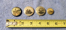 USS Maine U.S.S.  Navy Old Ironsides Constitution U.S.F.  BUTTON PIN  4 Lot picture