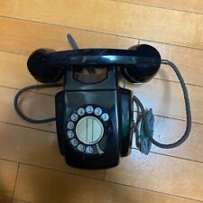 Black Telephone Showa Retro Antique Dial Dial type Vintage Wall Hanging No.4 picture