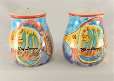 Florida Key Largo Tropical Fish Life Hand Painted Salt and Pepper Shakers Coral picture