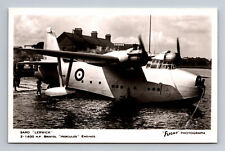 RPPC RAF Saunders-Roe A.36 Lerwick Saro Flying Boat FLIGHT Photograph Postcard picture