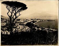 GA149 Original Photo NAPLES ITALY GENERAL VIEW OF MOUNT VESUVIUS VOLCANO picture