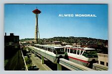 Seattle WA-Washington, Alweg Monorail Vintage Postcard picture