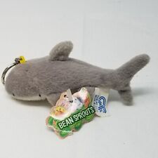 Shark Keychain Cartoon Bean Sprouts Gray White Fabric Vintage picture