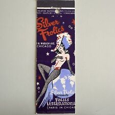 Vintage 1940s Silver Frolics Chicago Burlesque Matchbook Cover picture
