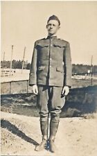 c1914 RPPC World War One Soldier in Uniform, Jodhpurs Boots Postcard picture