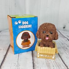 Clever Dog Brown Poodle in Faux Cardboard Box 3.5