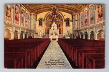Palm Beach FL-Florida, Interior St. Edward's Church, Altar, Vintage Postcard picture