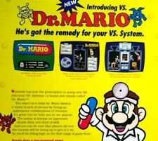 Dr Mario Arcade FLYER Original 1990 Video Game Art Print VS Game System picture