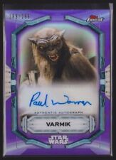 2022 Topps Finest Star Wars Paul Warren as Varmik Purple Autograph /299 FA-PW picture