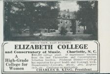 1914 Elizabeth College Conservatory Music Charlotte NC King Vtg Print Ad CO6 picture