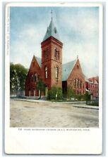 c1905's First Methodist Church Exterior Waterbury Connecticut CT Trees Postcard picture