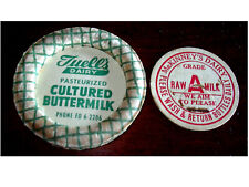 2 Different Milk Bottle Dairy Caps TUELL'S State Road NC & McKINNEY's Mt Airy NC picture