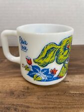 Vintage 70's Brockway Hazel-Atlas Milk Glass Monkey Elephant Elsie Love Cup Mug picture