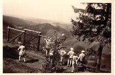 Old Photo Snapshot High Rise View Mountains Men Guards Gate Entrance #3 Z20 picture