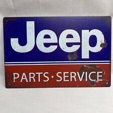 Jeep Parts Service Vintage Style Metal Sign Man Cave Garage Shop Bar picture