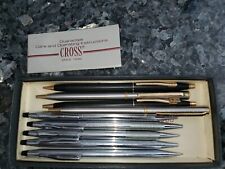 Lot of 9 Vintage Cross Pens, Mechanical Pencils Silver & Black picture