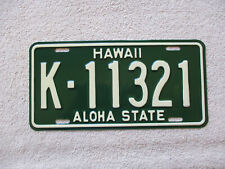 1961 - 1969 Hawaii Passenger License Plate # K-11321 picture