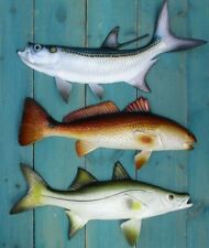 Tarpon Redfish Snook Hand Painted Replica Wall Mount Game Fishing Salt Water 19
