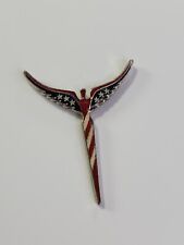 American Angel Pin by Steven Lavaggi Patriotic Red White & Blue Stars Stripes * picture