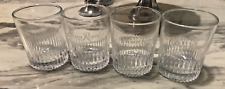 Crown Royal Etched Whiskey Glasses w/Embossed (R) Est 1939 Bottom Good Condition picture