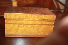 Antique Inlaid Burl Wood Humidor “Baromidor” 6 1/4 X 3 3/4 X 3'' picture