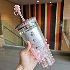 Starbucks Tumbler Sakura Double Glass Straw Cup 591 ml+ Cherry Blossom Plug picture