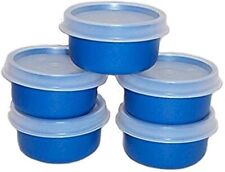 Tupperware Smidgets 1 oz. Mini Bowls Set of 5 NEW blue base  shear seal picture
