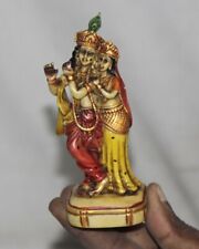 Vintage Handpainted Resin Hindu Religious God Krishna & Radha Statue/Figure 5869 picture