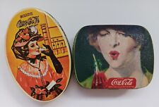 Lot Of 2 Vintage Coca Cola Empty Sewing Kit Tins  picture