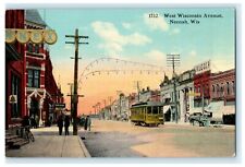 1914 West Wisconsin Ave. Neenah Wisconsin WI Posted Antique Trolley Postcard picture