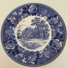 Antique Wedgwood Monticello Thomas Jefferson ￼Blue Souvenir Historical Plate picture