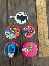 Lot of 4  DC Comic Batman Robin Pins and 1 Bat Pin Fold Tab picture