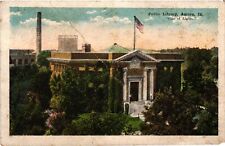 Vintage Postcard- Public Library, Aurora, IL Early 1900s picture