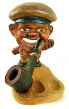 BABE RUTH PIPE HOLDER *BLACK FOREST CARVED FOLK ART* ORIGINAL PAINT c.1930'S picture