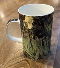 Dunoon Mug Coffee Cup Van Gogh Irises Fine Bone China England Blue Green picture