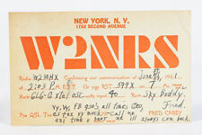 1941 Amateur Ham Radio QSL Card New York NY W2NRS Fred Carey picture