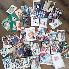 Bundle of Vintage Christmas Cards Greetings x 100 Unused NEW Retro1980s 90s X100 picture