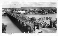 Victoria Bridge Brisbane Queensland Australia 1947 RPPC Real Photo postcard picture
