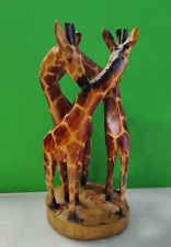 Handcrafted Three GIRAFFE'S Trio Made in Kenya Home Decor Figurine 8