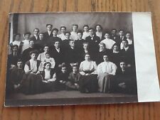 Antique Evansville Wisconsin 1908 PHOTO Postcard of College Faculty and Students picture