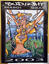BUD LIGHT 2003 MARDI GRAS POSTER - Lionel Milton New Orleans Artist - 24 x 32 picture