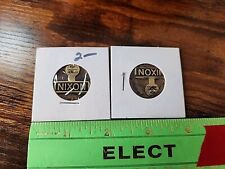 2x 1960 NIXON LODGE pin back button TAB presidential political election campaign picture
